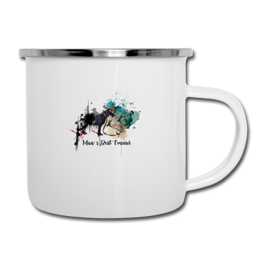 Beste Freunde Geschenke Emaille Tasse - Der beste Freund des Mannes