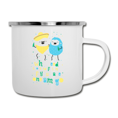 Beste Freunde Geschenke Emaille Tasse - Amigos - beste Freunde