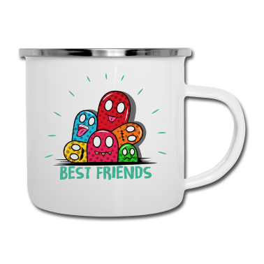 Beste Freunde Geschenke Emaille Tasse - Beste Freunde