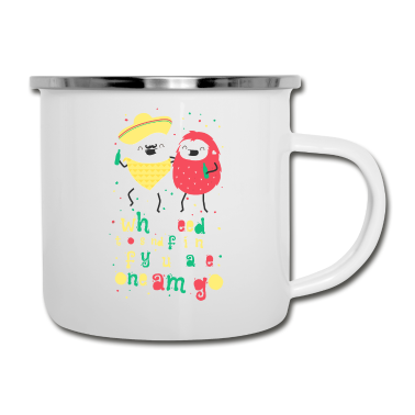 Beste Freunde Geschenke Emaille Tasse - Amigos - beste Freunde