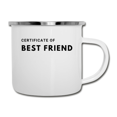 Beste Freunde Geschenke Emaille Tasse - Bester Freund Freundin Zertifikat Beste