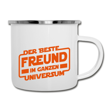 Beste Freunde Geschenke Emaille Tasse - Bester Freund im Universum