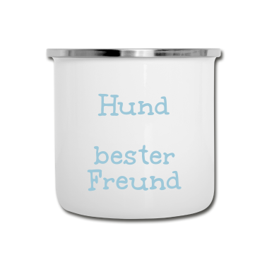 Beste Freunde Geschenke Emaille Tasse - Mein Hund ist mein bester Freund