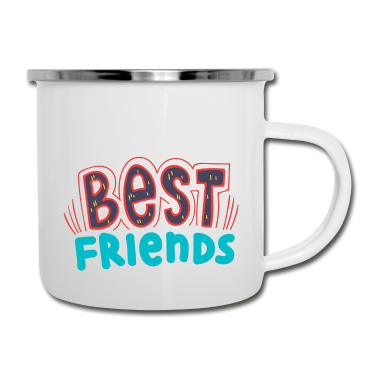 Beste Freunde Geschenke Emaille Tasse - Beste Freunde