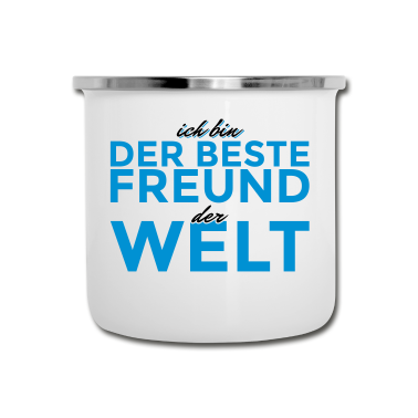 Beste Freunde Geschenke Emaille Tasse - Ich bin der beste Freund der Welt!