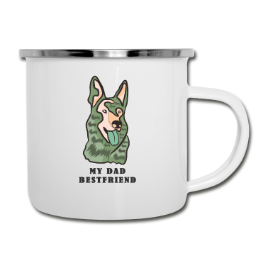 Beste Freunde Geschenke Emaille Tasse - Hund der beste Freund