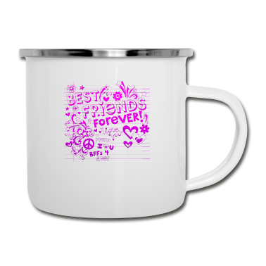 Beste Freunde Geschenke Emaille Tasse - Beste Freunde