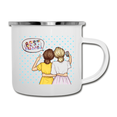 Beste Freunde Geschenke Emaille Tasse - Beste Freunde