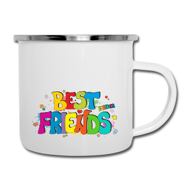 Beste Freunde Geschenke Emaille Tasse - Beste Freunde