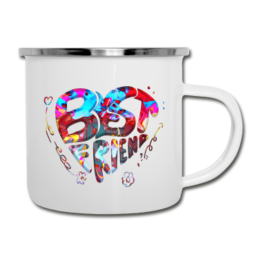 Beste Freunde Geschenke Emaille Tasse - Beste Freunde