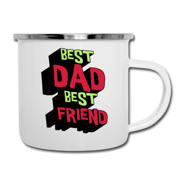 Beste Freunde Geschenke Emaille Tasse - Bester Vater Bester Freund