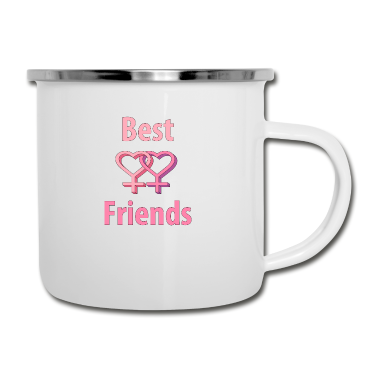 Beste Freunde Geschenke Emaille Tasse - Beste Freunde