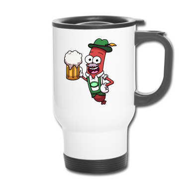 Beste Freunde Geschenke Thermobecher - Oktoberfestwurst mit Bier