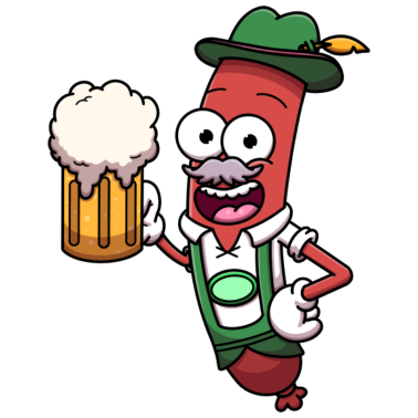 Motiv Oktoberfestwurst mit Bier