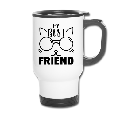 Beste Freunde Geschenke Thermobecher - Mein bester Freund ist eine Katze