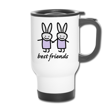 Beste Freunde Geschenke Thermobecher - Beste Freunde Hasen