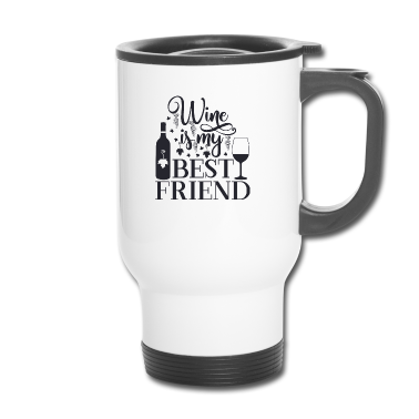 Beste Freunde Geschenke Thermobecher - Wein ist mein bester Freund