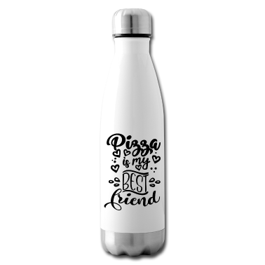 Beste Freunde Geschenke Trinkflasche - Pizza ist mein bester Freund