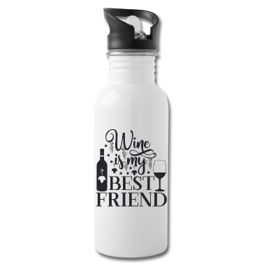 Beste Freunde Geschenke Trinkflasche - Wein ist mein bester Freund
