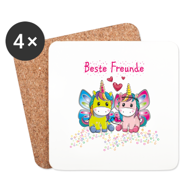 Beste Freunde Geschenke Untersetzer - Einhörner Freunde Beste Freunde Best Friends
