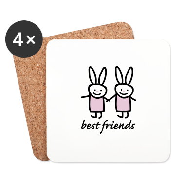 Beste Freunde Geschenke Untersetzer - Beste Freunde Hasen