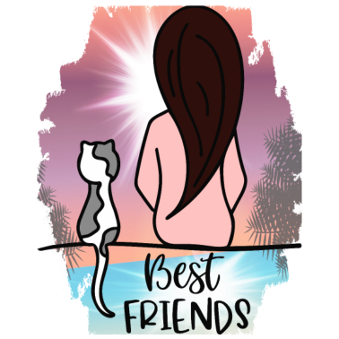 Motiv Beste Freunde - meine Katze und ich
