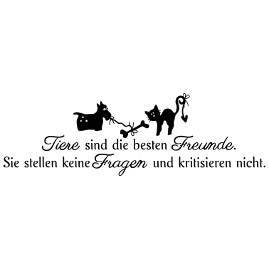 Motiv Tiere die besten Freunde