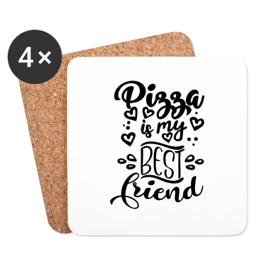 Beste Freunde Geschenke Untersetzer - Pizza ist mein bester Freund