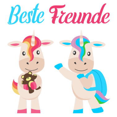 Motiv Beste Freunde Einhörner
