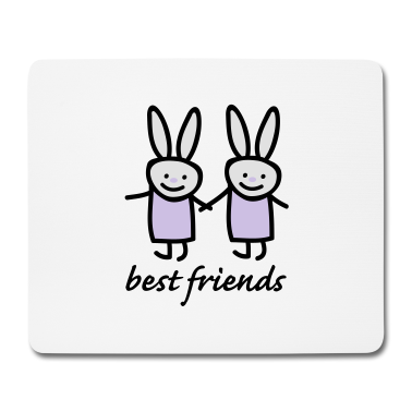 Beste Freunde Geschenke Mousepad - Beste Freunde Hasen