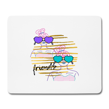 Beste Freunde Geschenke Mousepad - Beste Freunde.