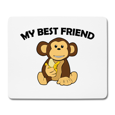 Beste Freunde Geschenke Mousepad - Mein bester Freund der Affe