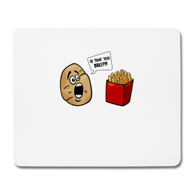 Beste Freunde Geschenke Mousepad - Best Friends, Beste Freunde, Pommes