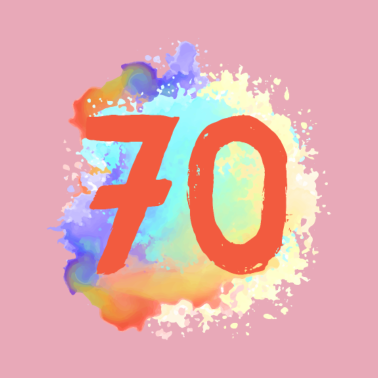 Motiv 70 Zahl Klecks