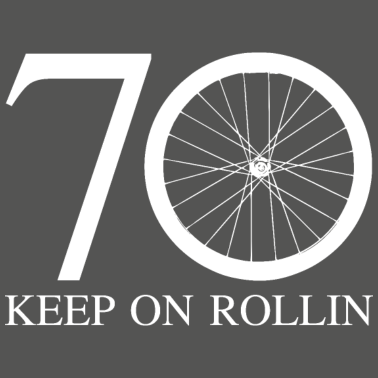 Motiv zum 70. Geburtstag für Radfahrer