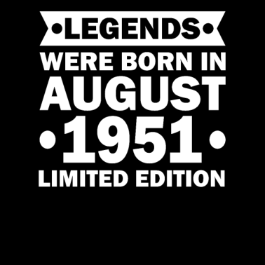 Motiv 70. Geburtstag August Jahrgang 1951 Geschenkidee