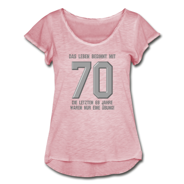 70 Geburtstag Geschenk T-Shirt - das leben beginnt mit 70 70. Geburtstag Geschenk