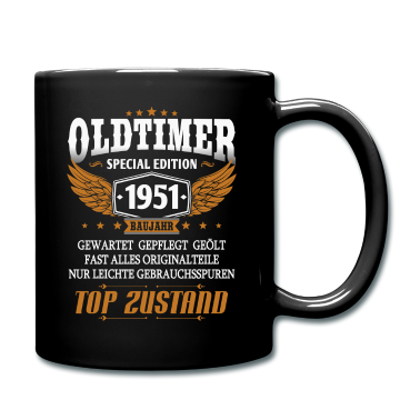 70 Geburtstag Geschenk Tasse - Oldtimer Baujahr 1951 geboren Geburtstag Spruch