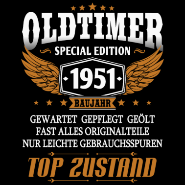 Motiv Oldtimer Baujahr 1951 geboren Geburtstag Spruch