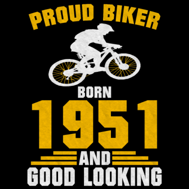 Motiv 1951 Geboren Geburtstag Fahrrad Radfahrer