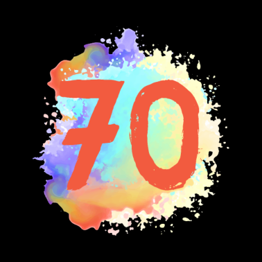 Motiv 70 Zahl Klecks