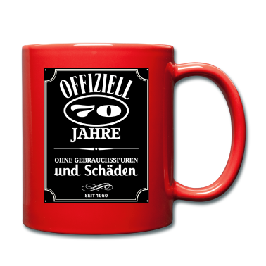 70 Geburtstag Geschenk Tasse - OFFIZIELL 70 JAHRE - 70. GEBURTSTAG - JUBILÄUM