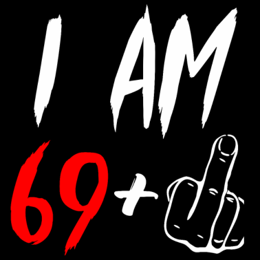 Motiv 70. Geburtstag Mittelfinger