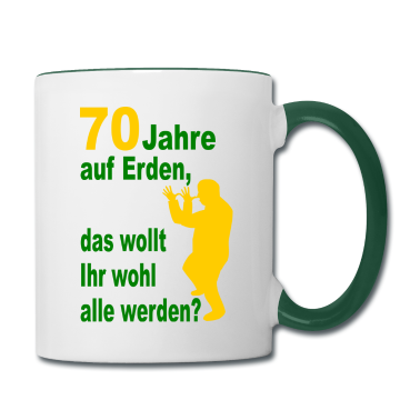 70 Geburtstag Geschenk Tasse - 70. Geburtstag, 70 Jahre auf Erden