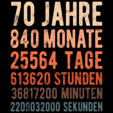 Motiv 70. Geburtstag - 70 Jahre Jubiläum