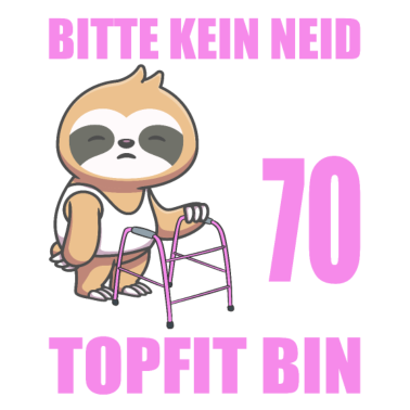 Motiv 70. Geburtstag 70 Jahre Faultier Faultiere