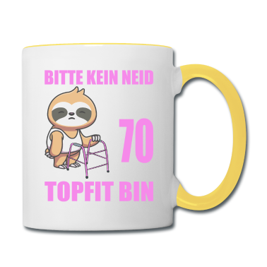 70 Geburtstag Geschenk Tasse - 70. Geburtstag 70 Jahre Faultier Faultiere