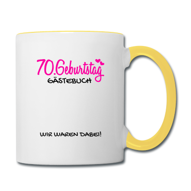 70 Geburtstag Geschenk Tasse - 70 Geburtstag Gästebuch - 70 Jahre Geschenk