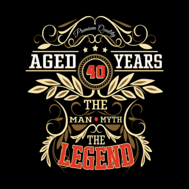 Motiv 40 Geburtstag Mann Mythos Legende