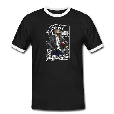 Geburtstag Geschenk Mann T-Shirt - 44. Geburtstag Männer Biker Rocker